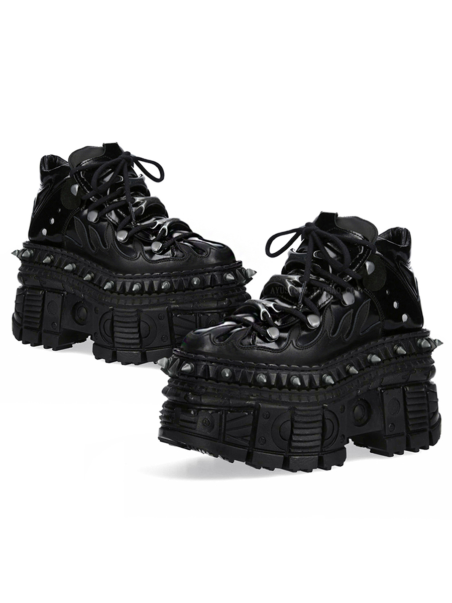 HK07 新款火焰龐克厚底鞋