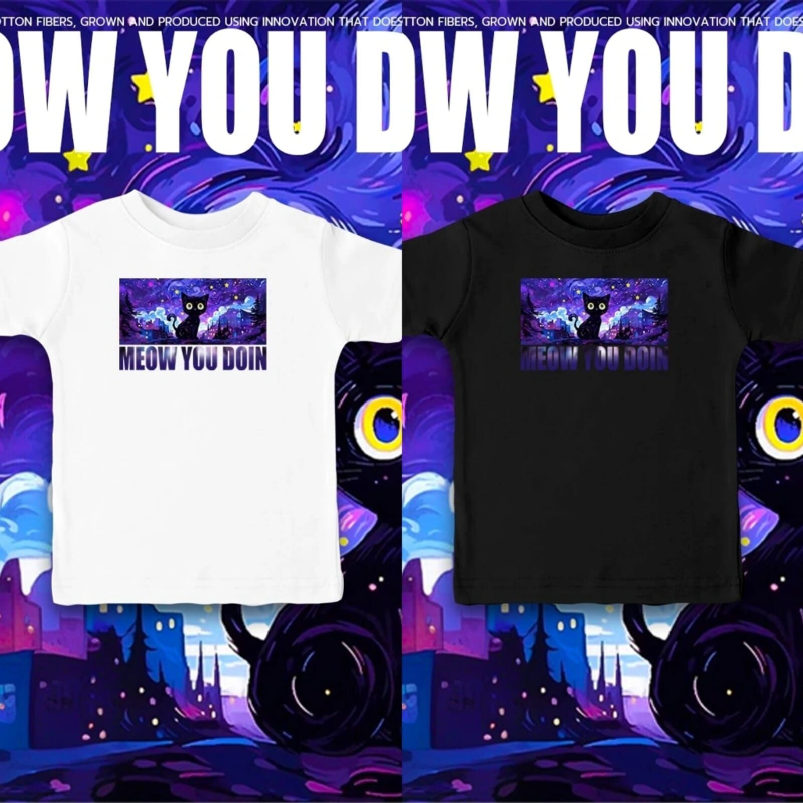 泰國夜空貓小童T-Shirt(T5 T734)