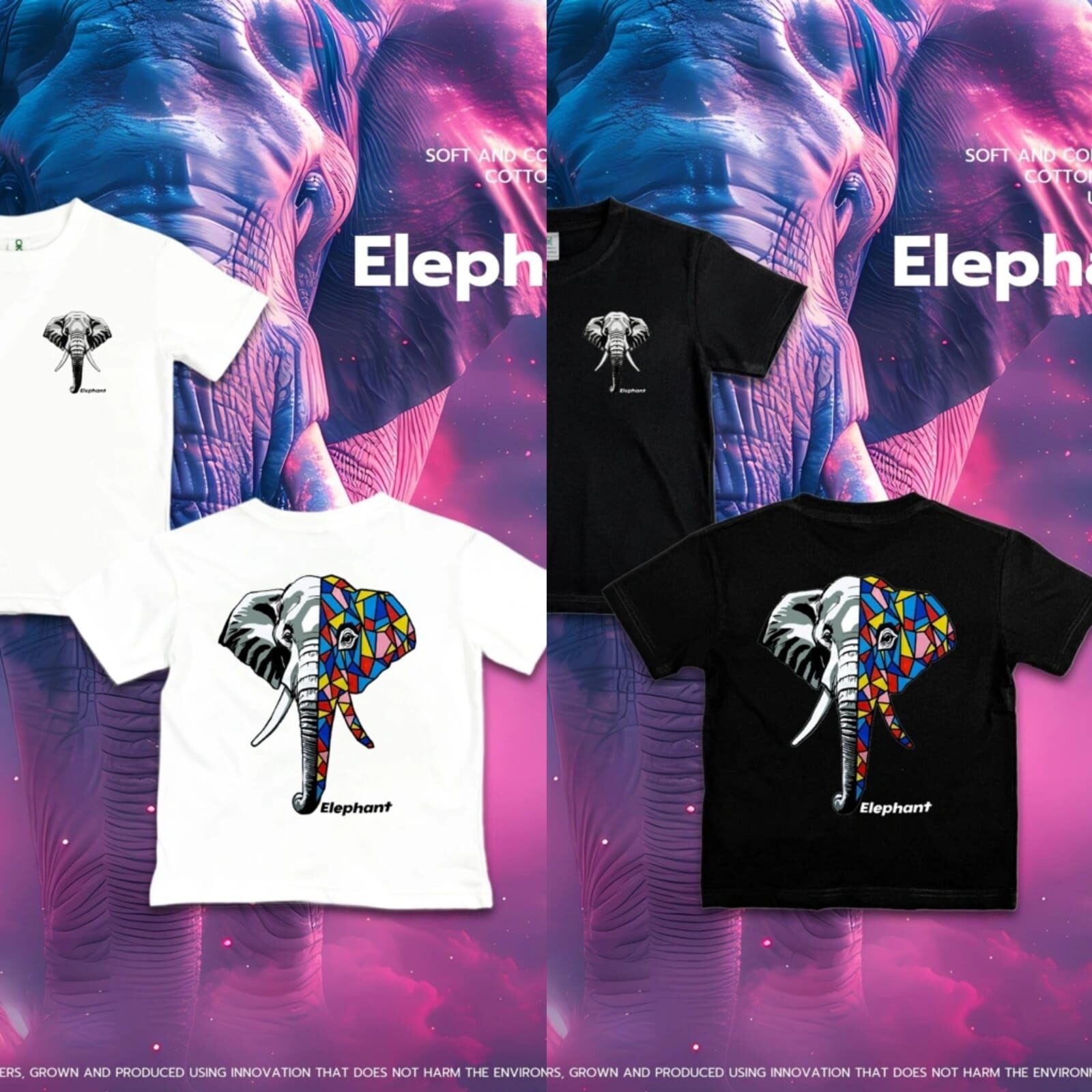 泰國 鴛鴦面大象小童T-Shirt(T5 T752)