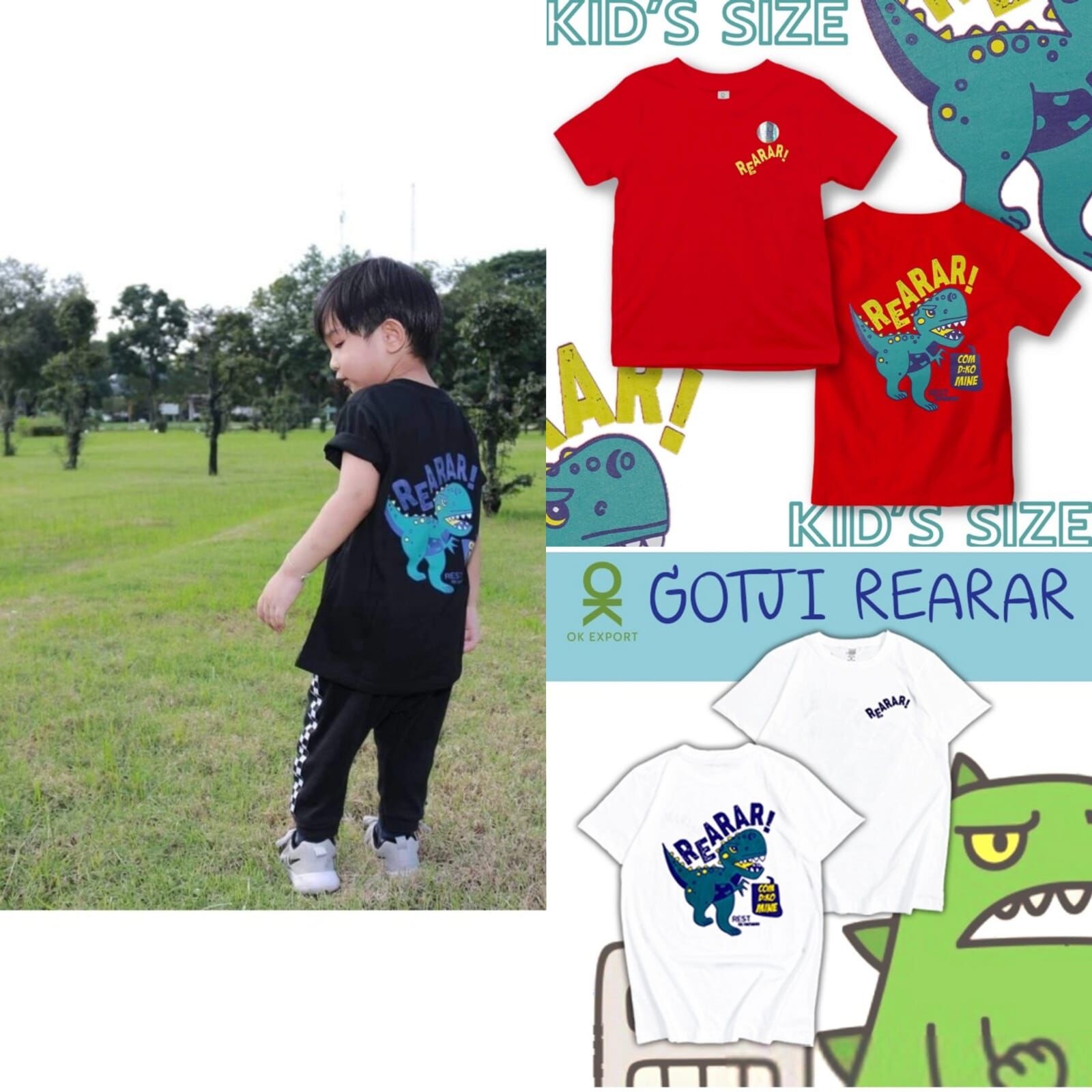 泰國 背面圖恐龍小童T-Shirt(T5 T754)