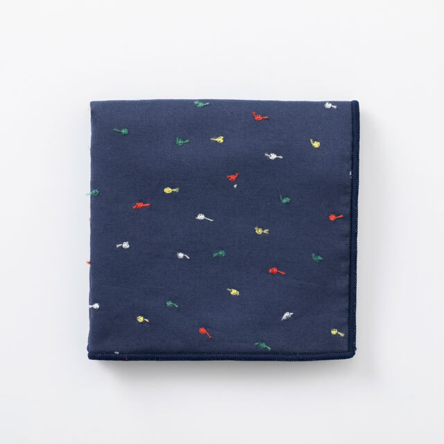 中川政七商店 - 毛巾手帕 富山刺繡 / 霰 x 紺