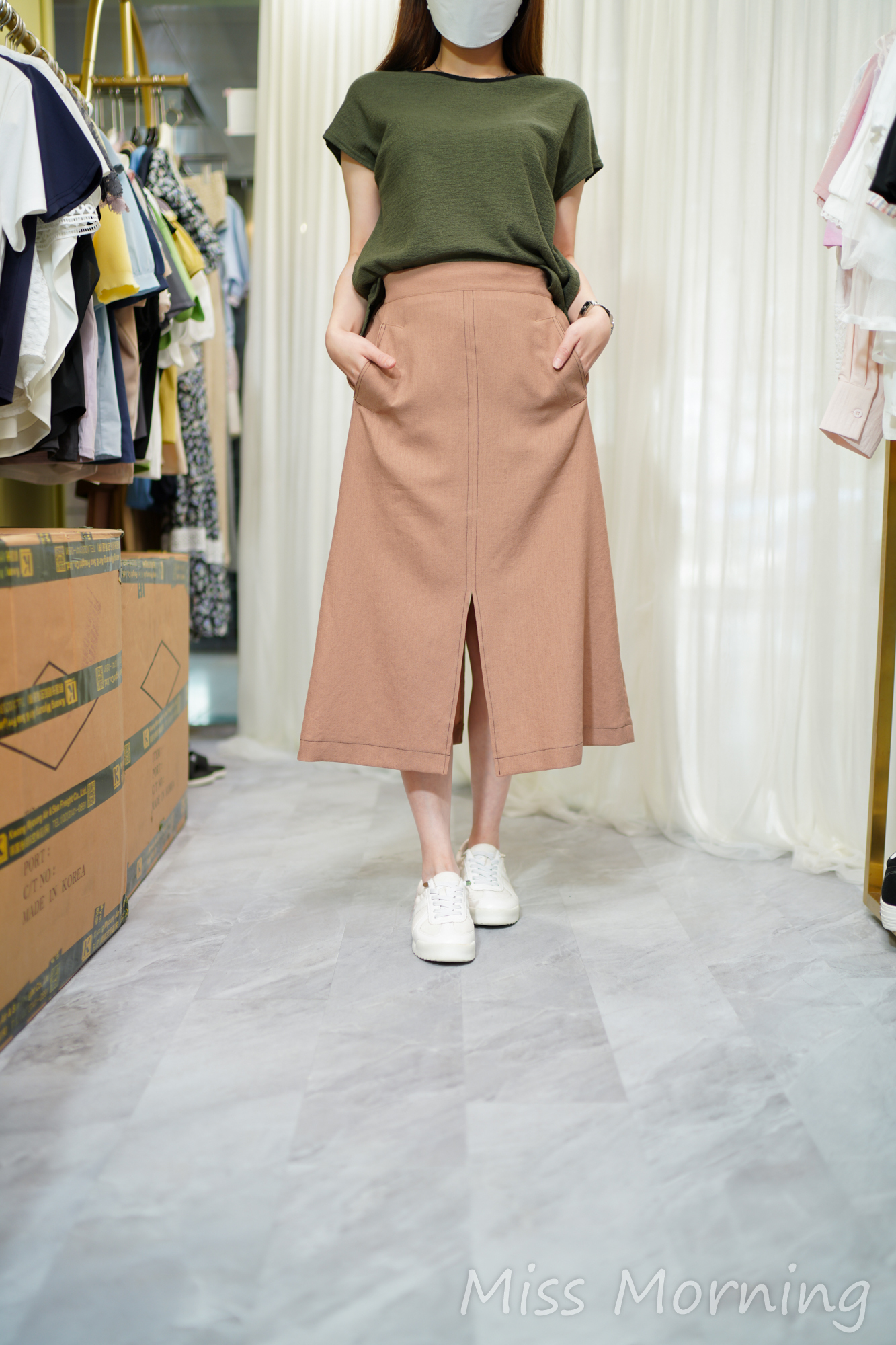 鬆身顯瘦靚色靚料線衫(14600)&超靚色明線靚麻料裙(33955)