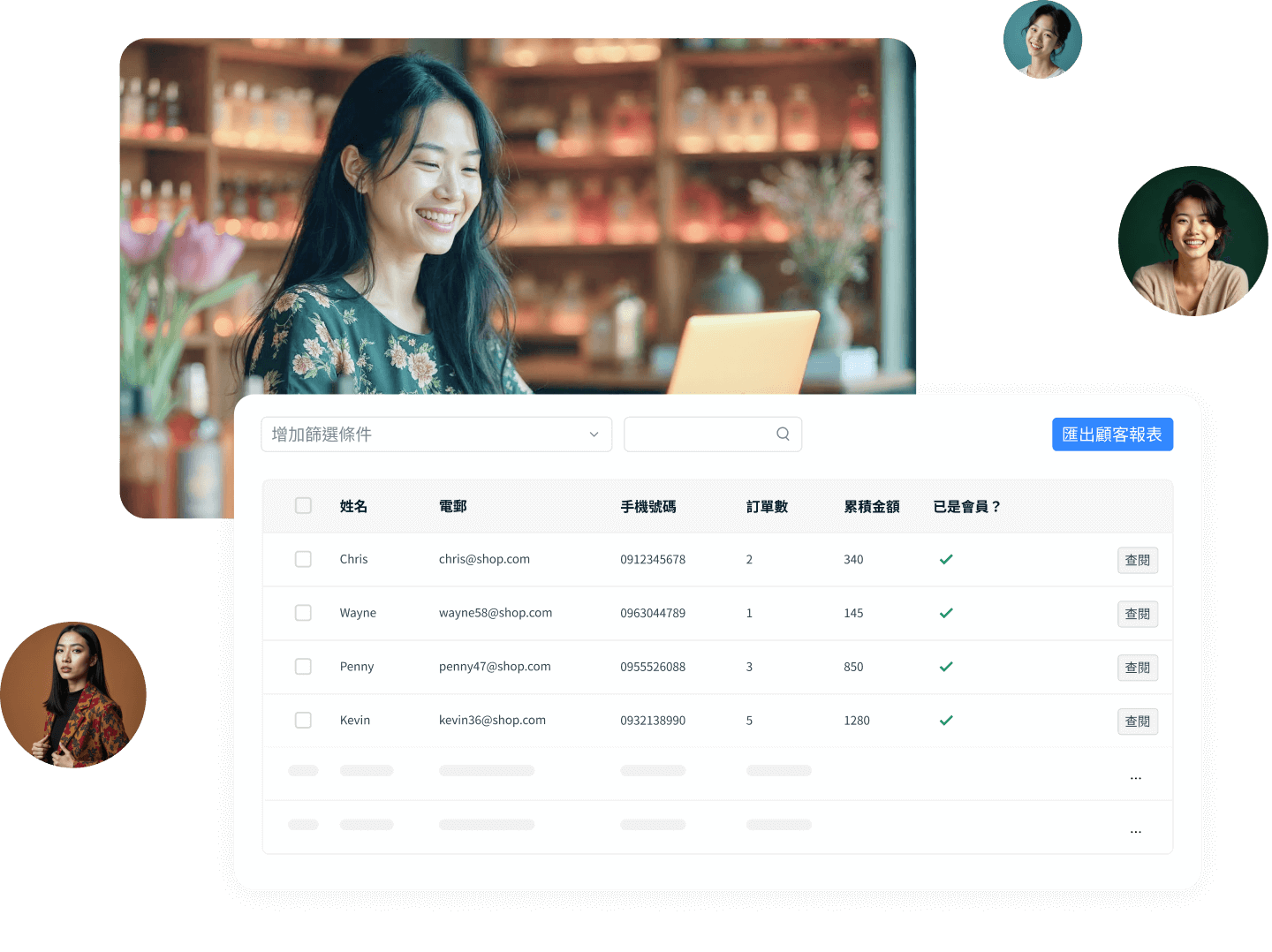 SHOPLINE 提供完整的顧客管理功能