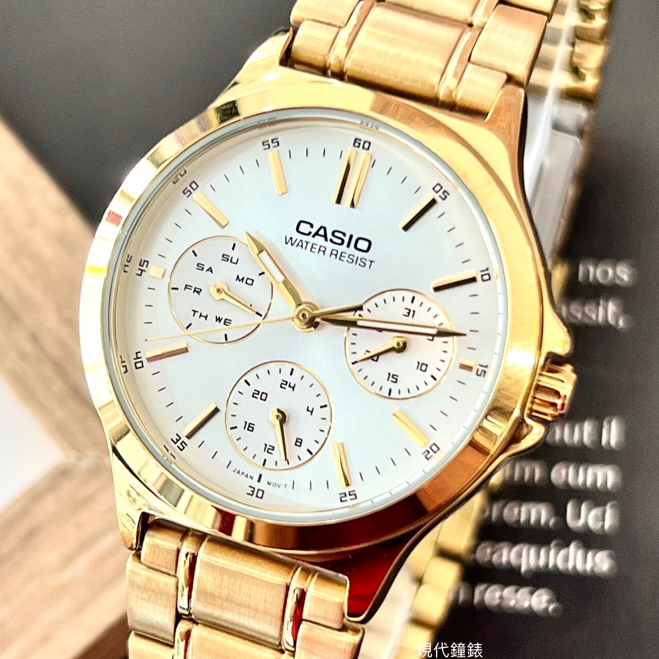 【CASIO 卡西歐】經典時尚三眼腕錶 LTP-V300G-7A 33.2mm 現代鐘錶