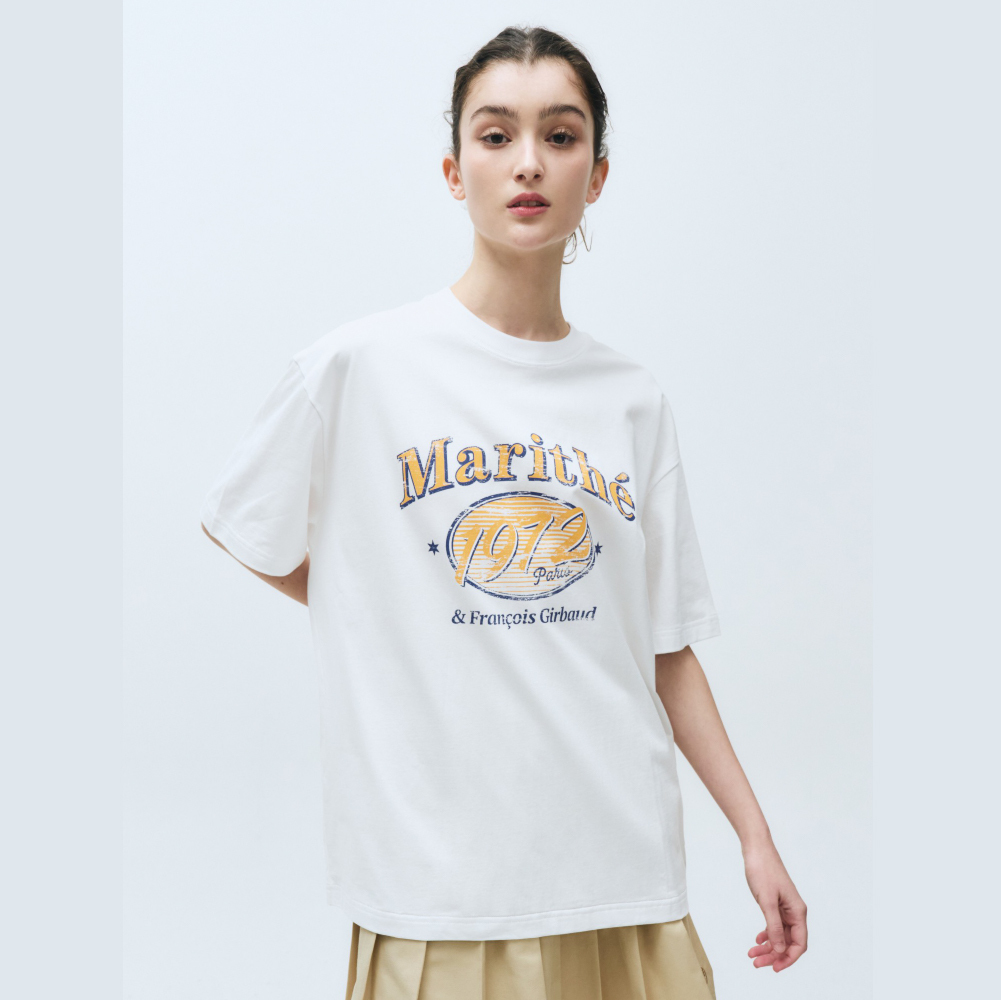 ♥MARITHE ♥W OVERSIZED ELLIPSE GRAPHIC TEE 預購韓國MARITHE W OVERSIZED ELLIPSE GRAPHIC TEE 女款