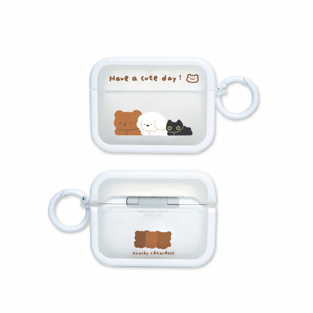 【Knocky x 熊老闆】『漢堡熊 / Have a cute day!』AirPods(Pro) 1/2/4 系列保護殼