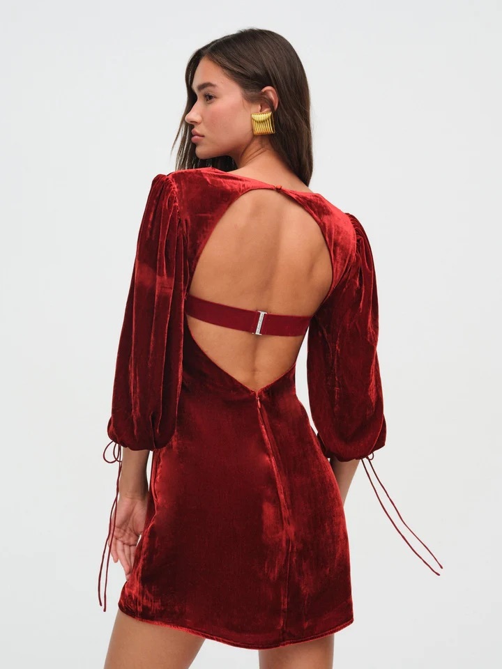Nadine Velvet Mini LS Dress