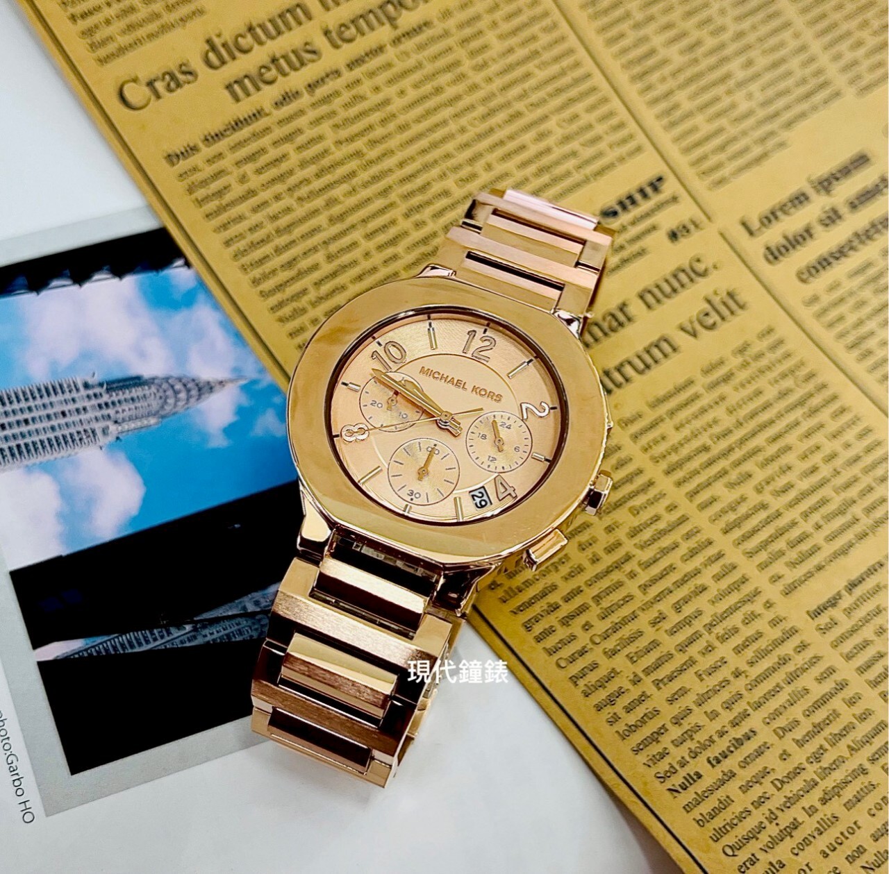 【MICHAEL KORS】Oversized Gramercy 時尚三眼計時女錶MK7521 40mm 現代鐘錶