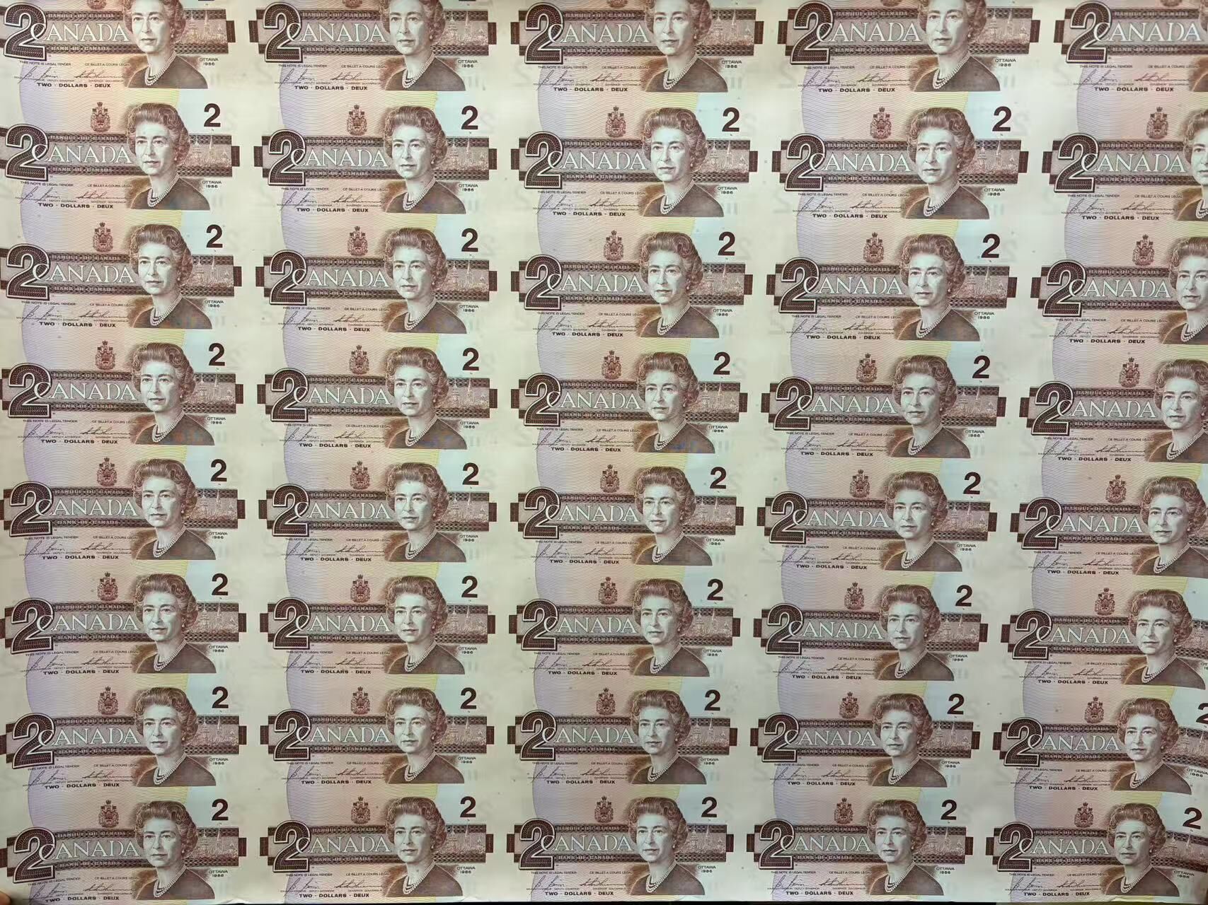 1986年加拿大2元40連體鈔