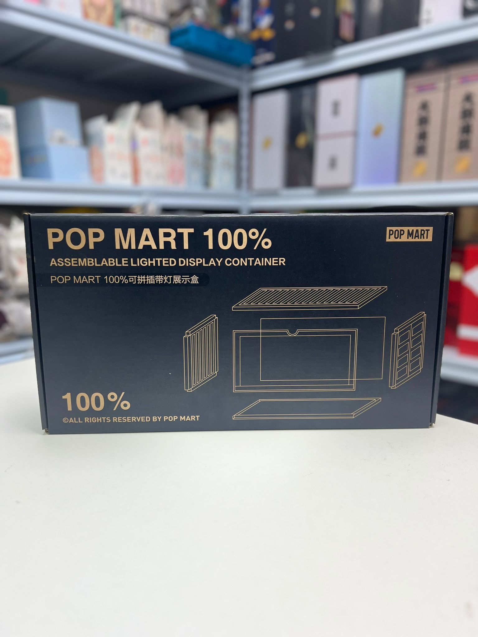 可拼插帶燈展示盒防塵收納盒 (POP MART)