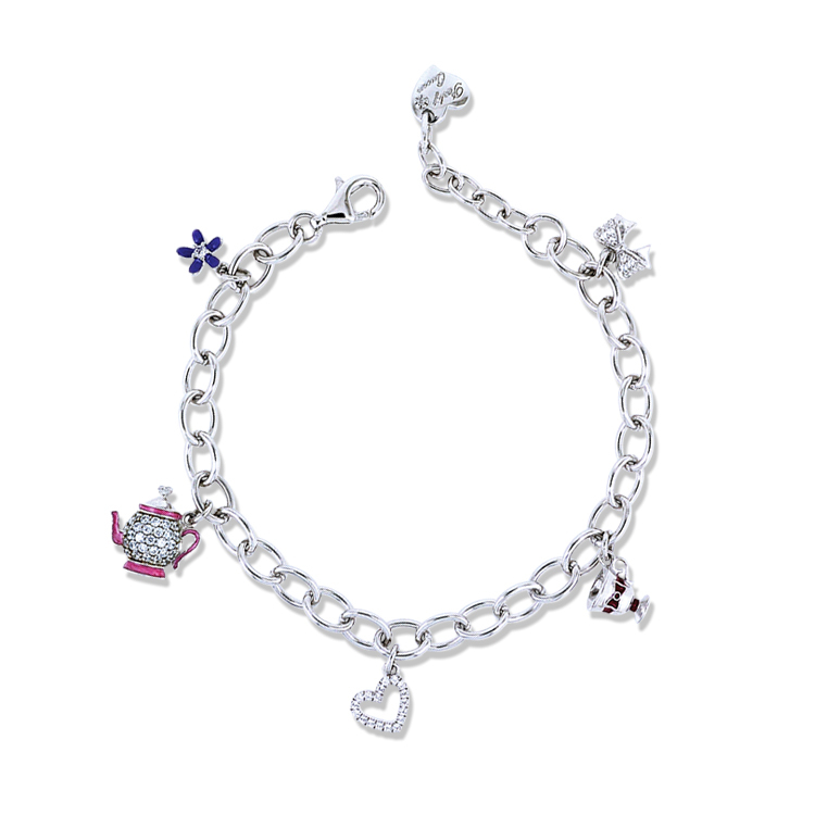 925純銀「童話仙境」晶鑽手鍊 (17公分+2.5公分延長鍊)-ADSDL0003