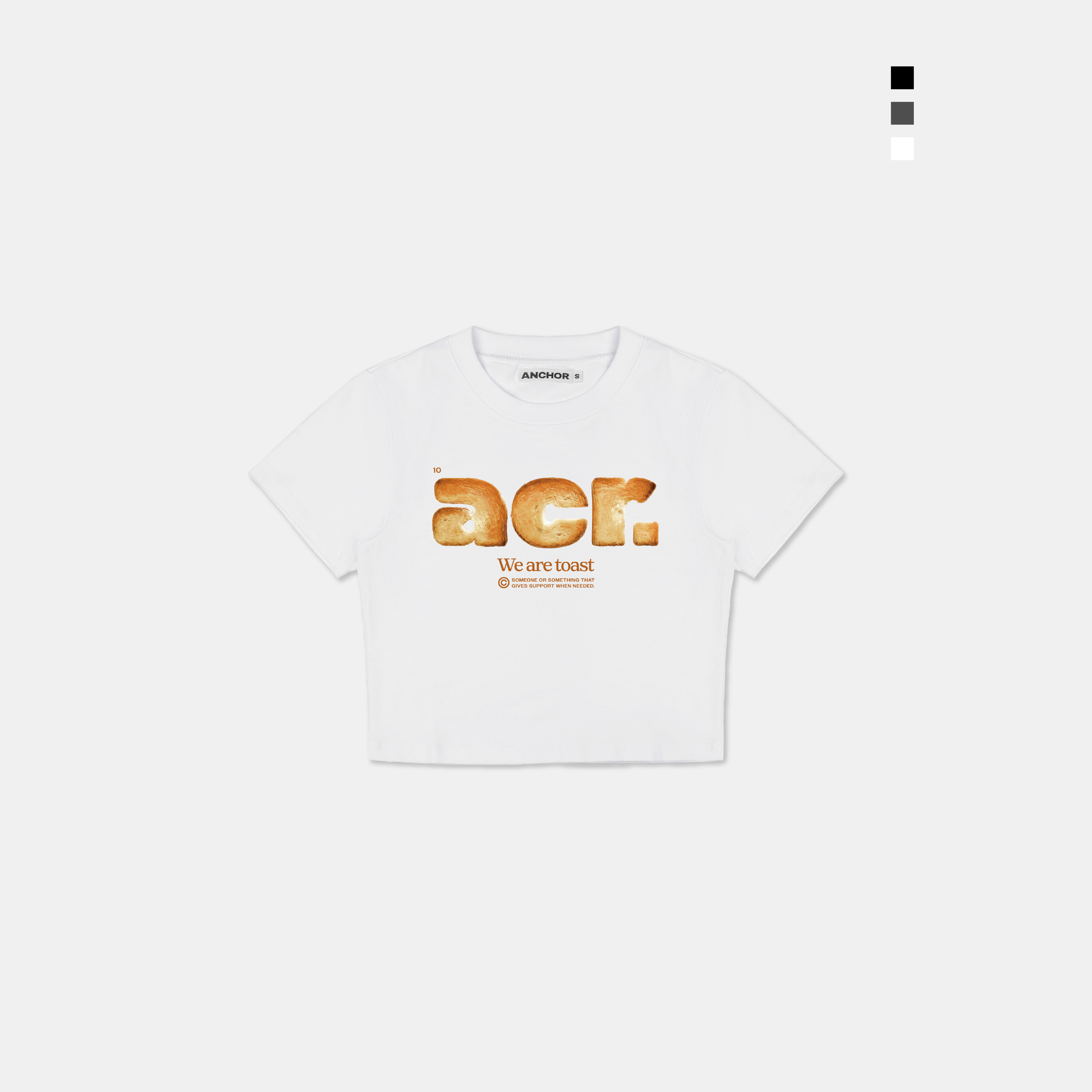 ACR AG-19 療癒 焦黃 吐司 短版 短袖 上衣