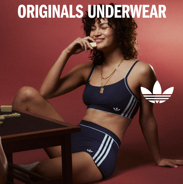 【 adidas AU WACFC 女性棉質平口褲 - 黑 】