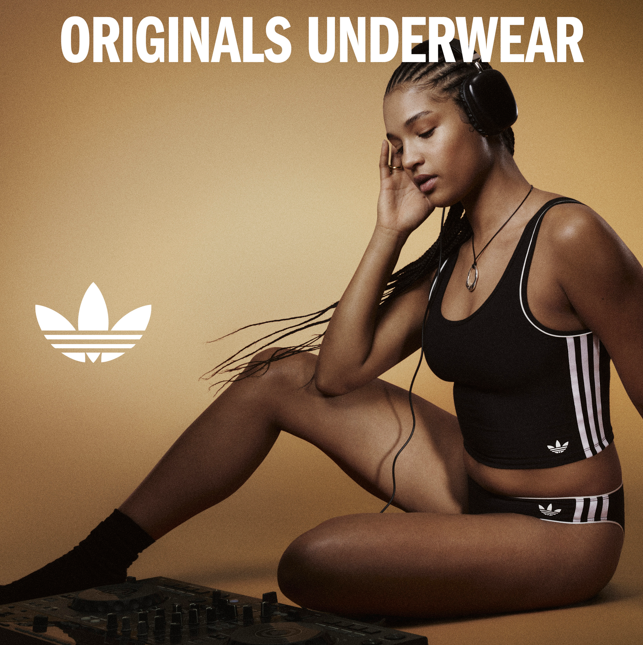 【 adidas AU WACFC 女性棉質三角褲 - 黑 】