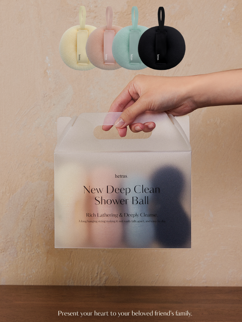 【 限量現貨 】Hetras New Deep Clean Shower Ball沐浴球4入禮盒 韓國