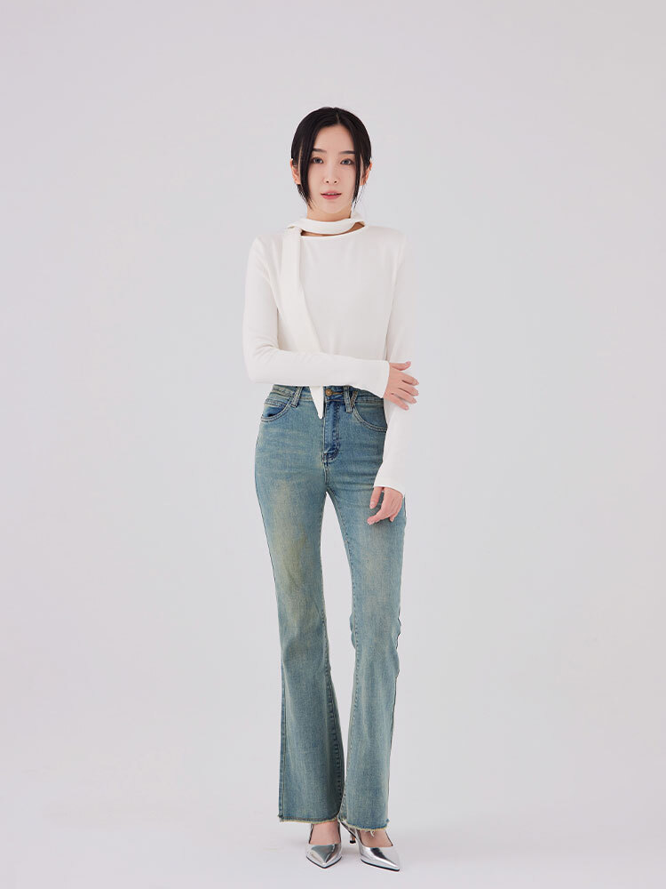 SALE500  設計感領結百搭上衣