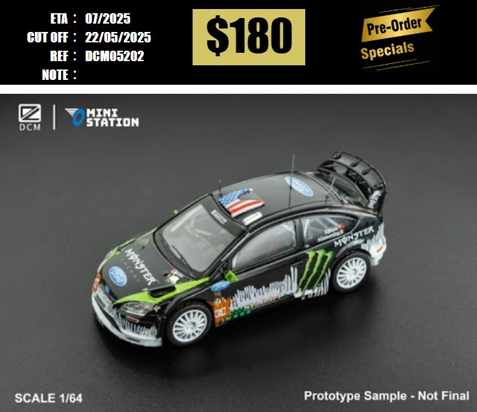 PO-$180 * DCM * 1:64 FORD FOCUS RS KEN BLOCK [OD20/05]