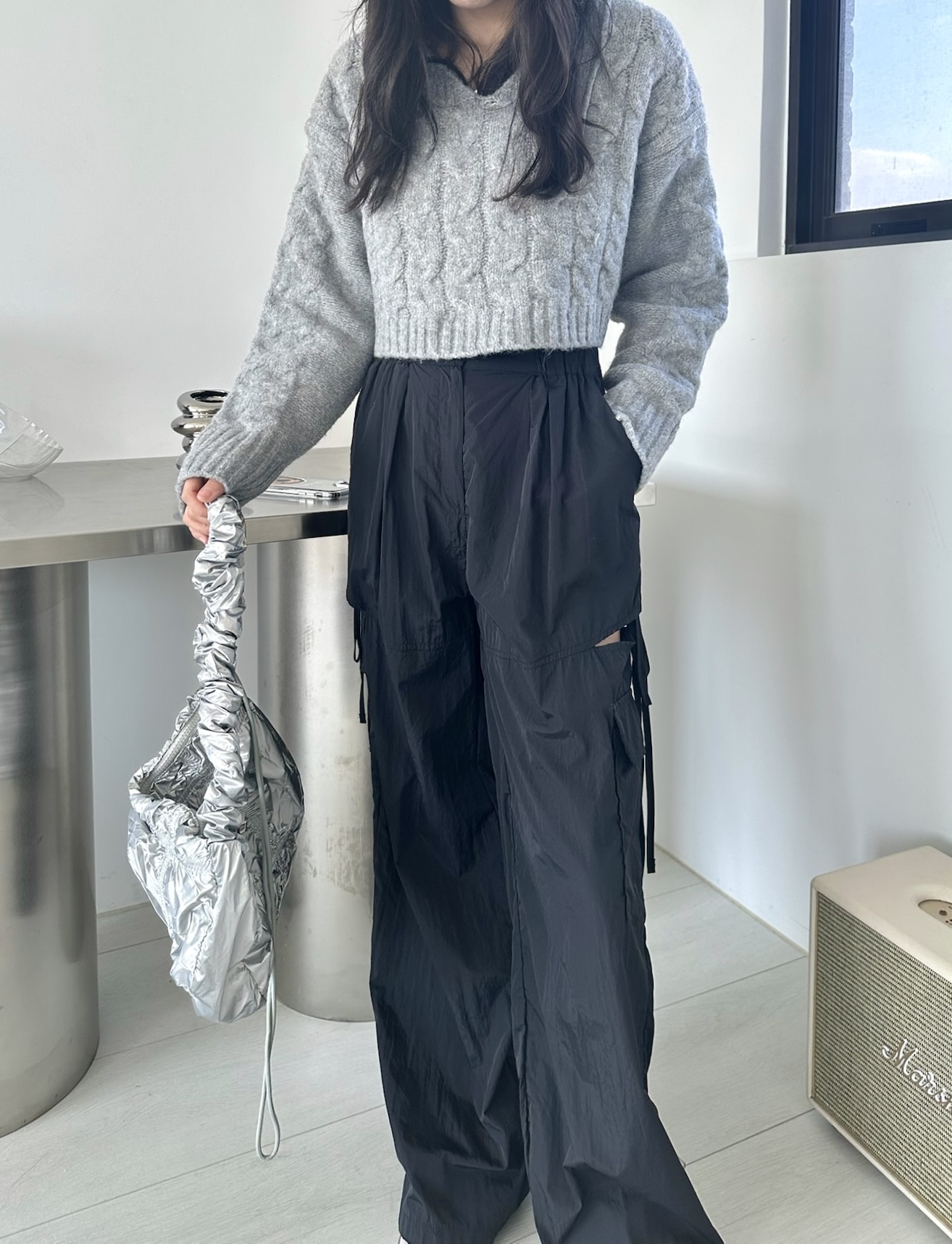 粉嫩系刷刷綁帶蝴蝶結工裝褲