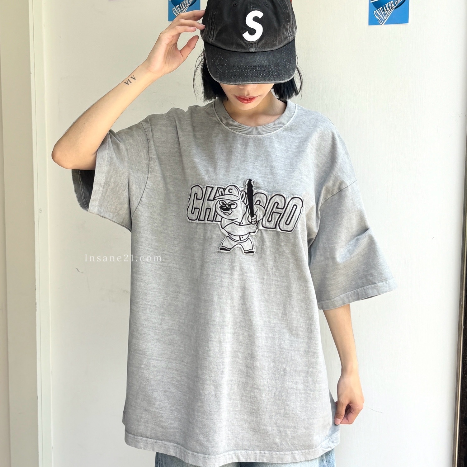 正韓 服飾 COOPER 芝加哥小熊 棒球 口袋短袖 上衣 春夏 重磅