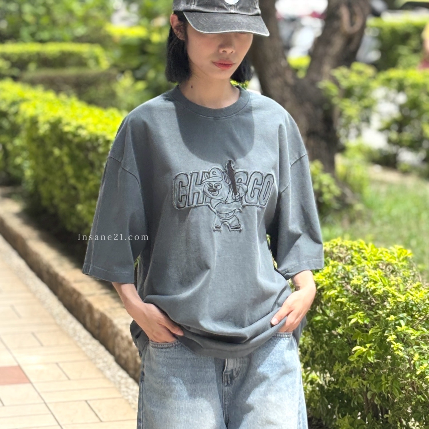 正韓 服飾 COOPER 芝加哥小熊 棒球 口袋短袖 上衣 春夏 重磅