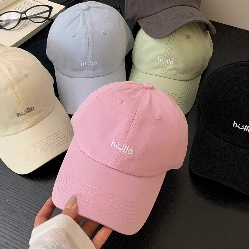 Fresh Embroidered "Hello" Baseball Cap