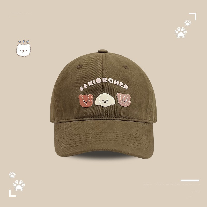 Cute Bear Letter Embroidered Baseball Cap