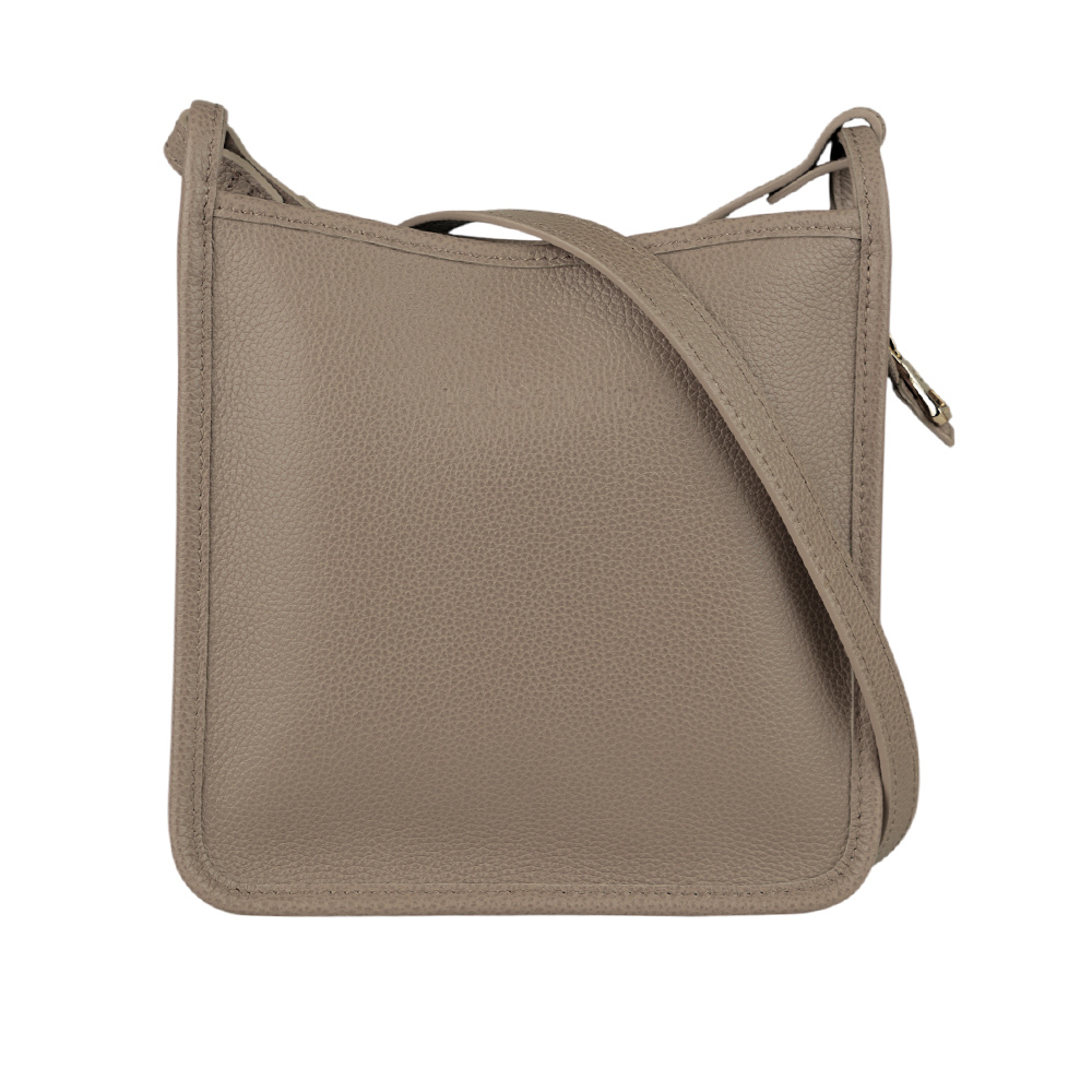 【LONGCHAMP】S號 LE FOULONNE 牛皮方形拉鍊斜背包