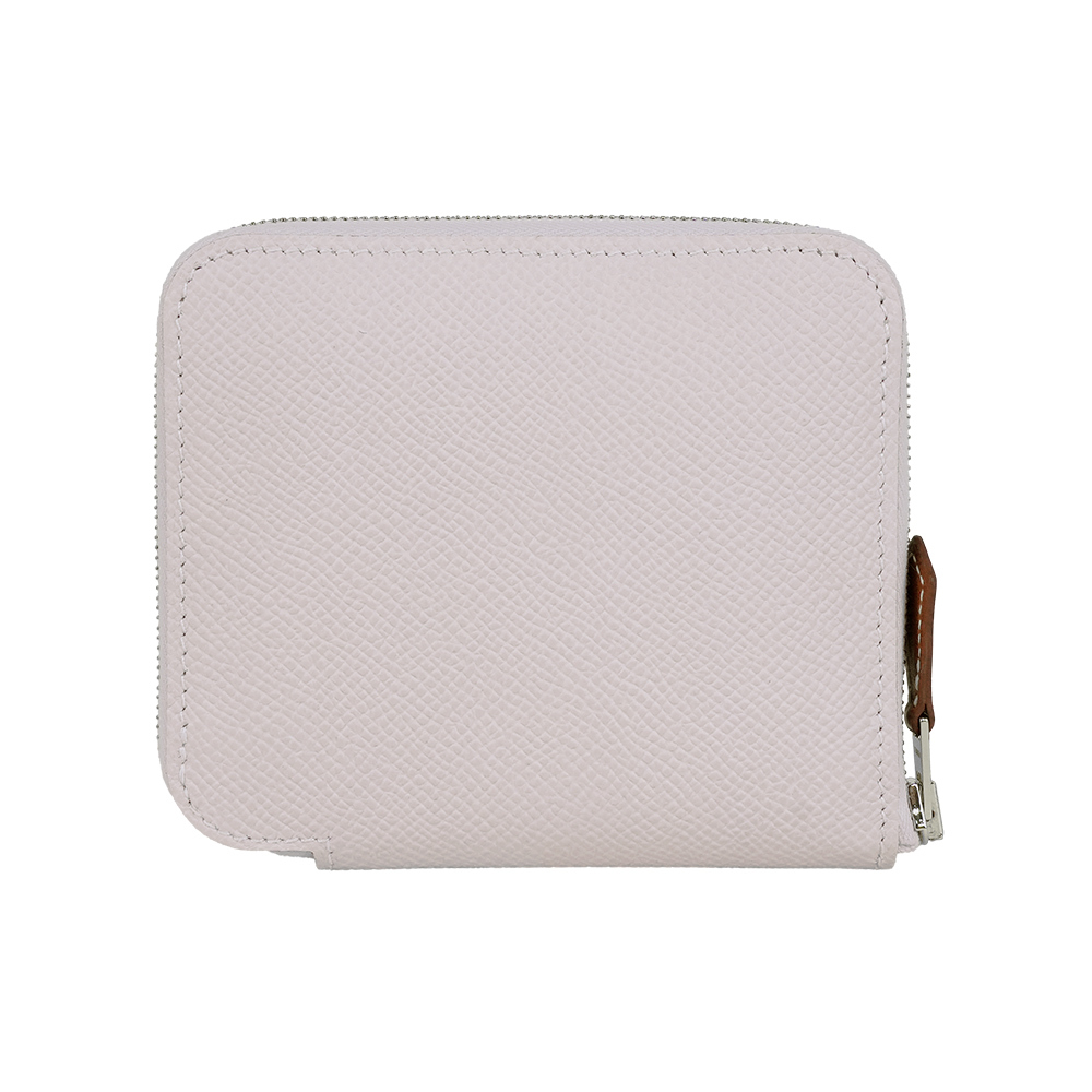 【HERMES】EPSOM皮 絲巾內裡ㄇ型拉鏈短夾(夢幻紫/天堂藍) H069646CKAV
