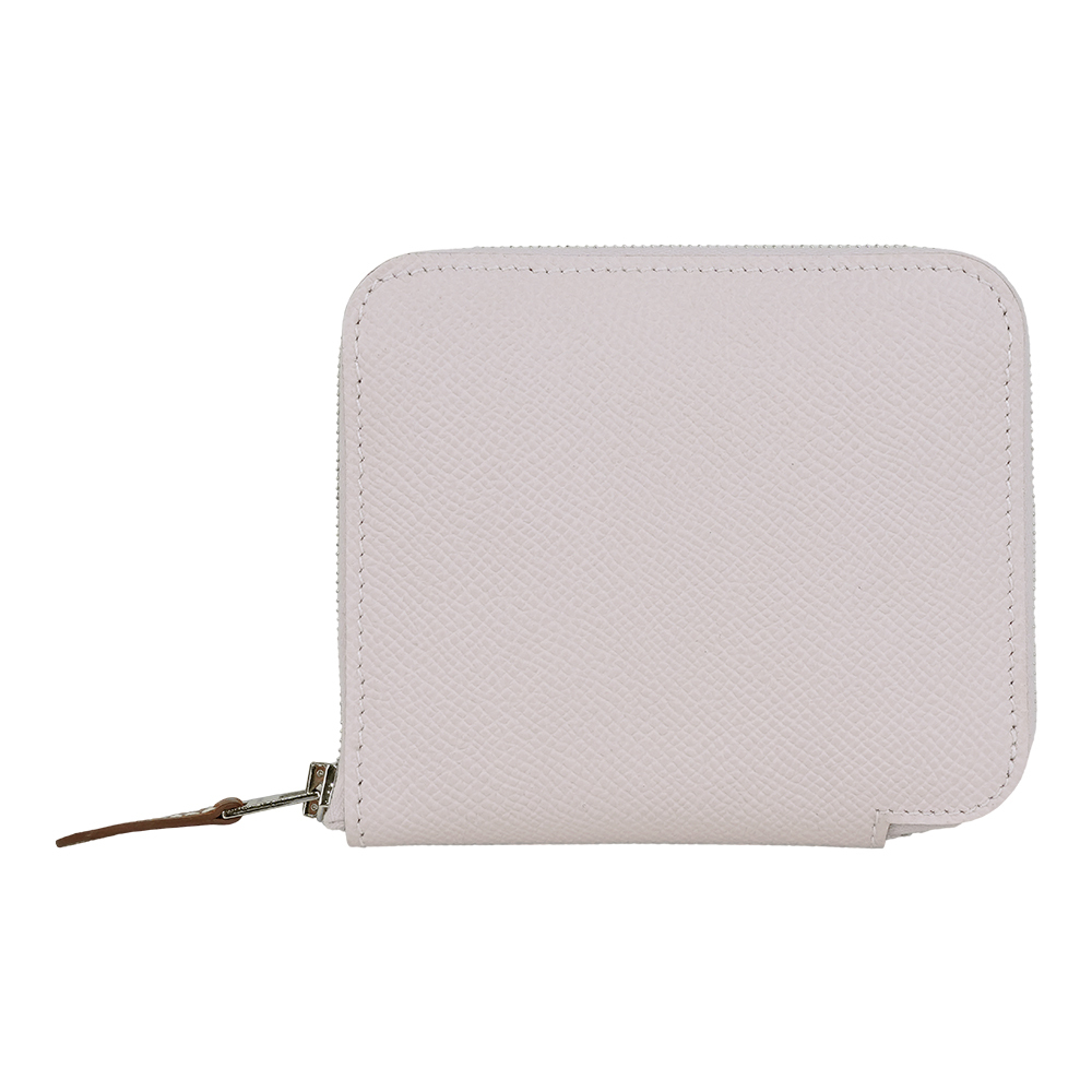 【HERMES】EPSOM皮 絲巾內裡ㄇ型拉鏈短夾(夢幻紫/天堂藍) H069646CKAV