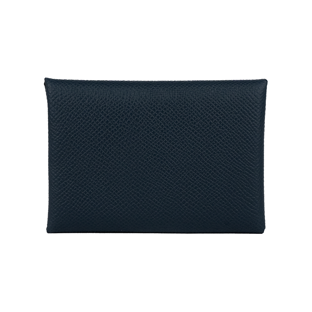 【Hermès】Calvi Duo Epsom皮釦式卡片夾/零錢包