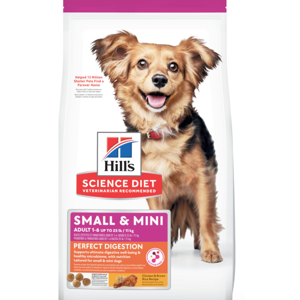 Hill's - 狗乾糧 -小型及迷你成犬 完美消化 雞肉與糙米 (3.5LBS) 608520