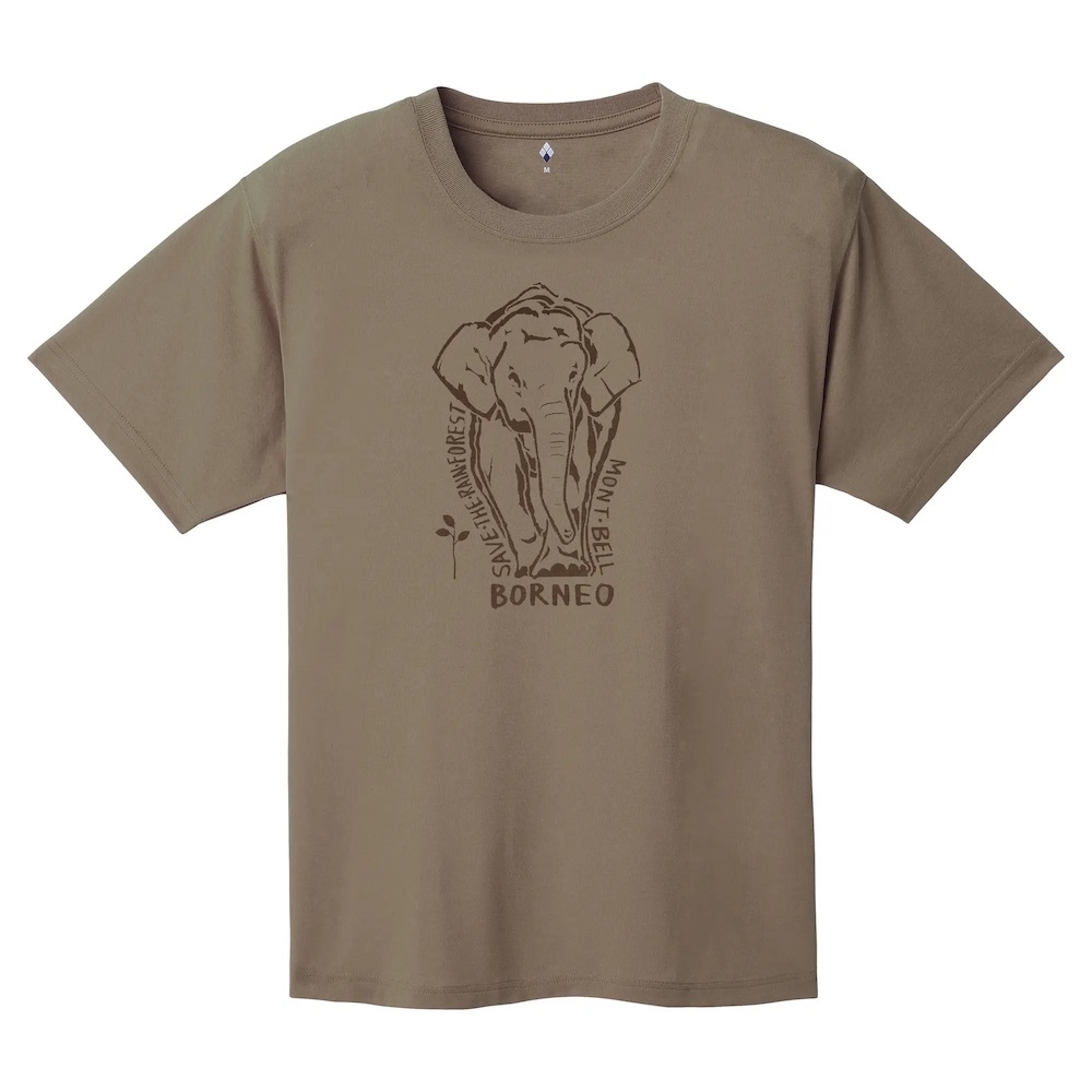 Mont-bell Wickron T 短袖排汗衣 快乾排汗T恤 (BCTJ BORNEO ELEPHANT #2 婆羅洲大象) 1114850-TN 黃褐 [HappyOutdoor]