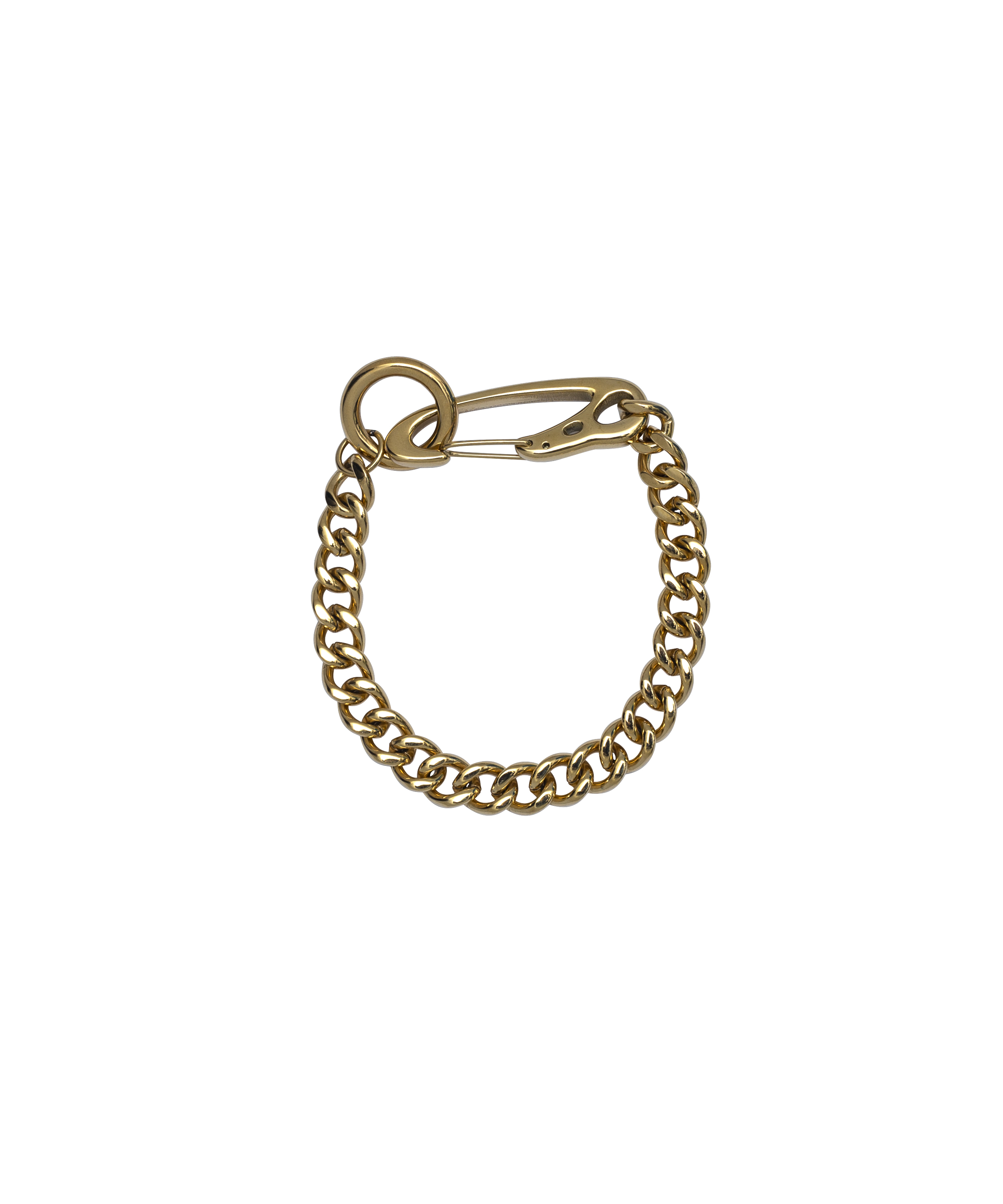 RECOVERY 烏鴉頭骨扣頭手鍊,亮金色