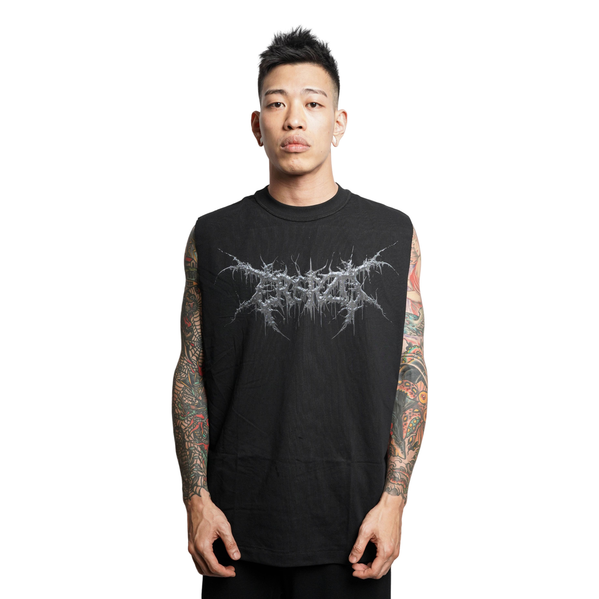 Metachrome Sleeveless Tee / Black