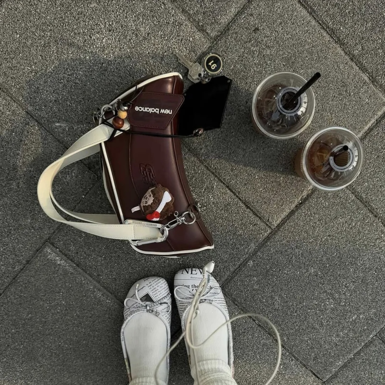 NEW BALANCE TRACK TOP HANDLE BAG 酒紅 手提包 WINTER同款 復古 NB