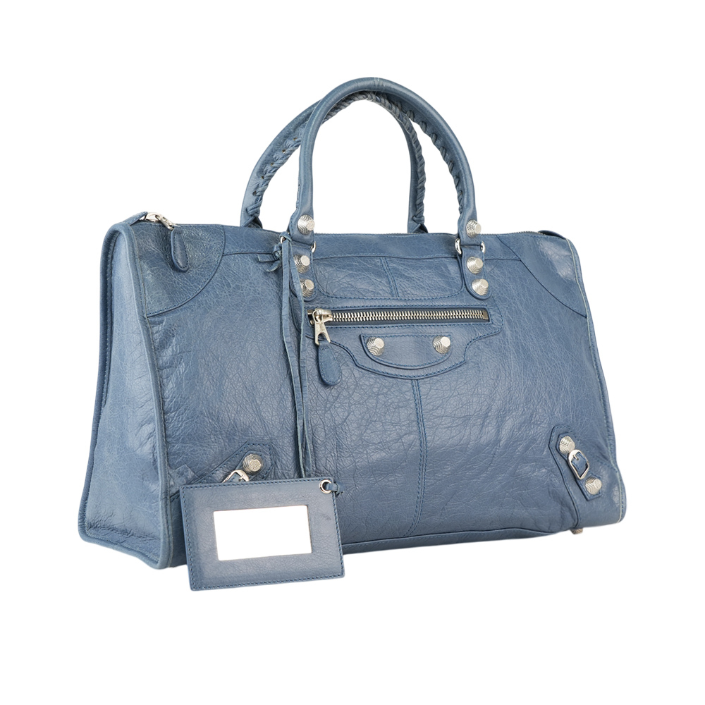 GIANT 12 WORK 銀釦手提機車包(牛仔藍) 285451 4230 G 538735