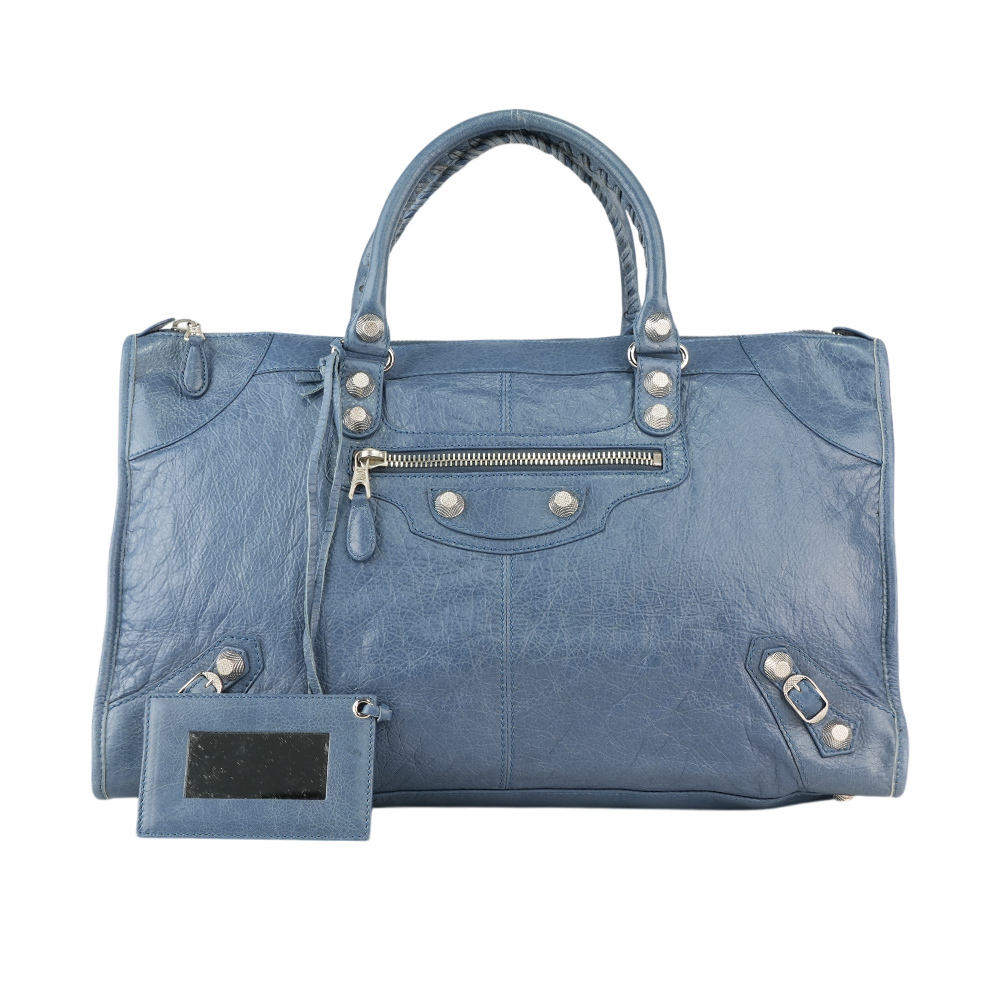 GIANT 12 WORK 銀釦手提機車包(牛仔藍) 285451 4230 G 538735