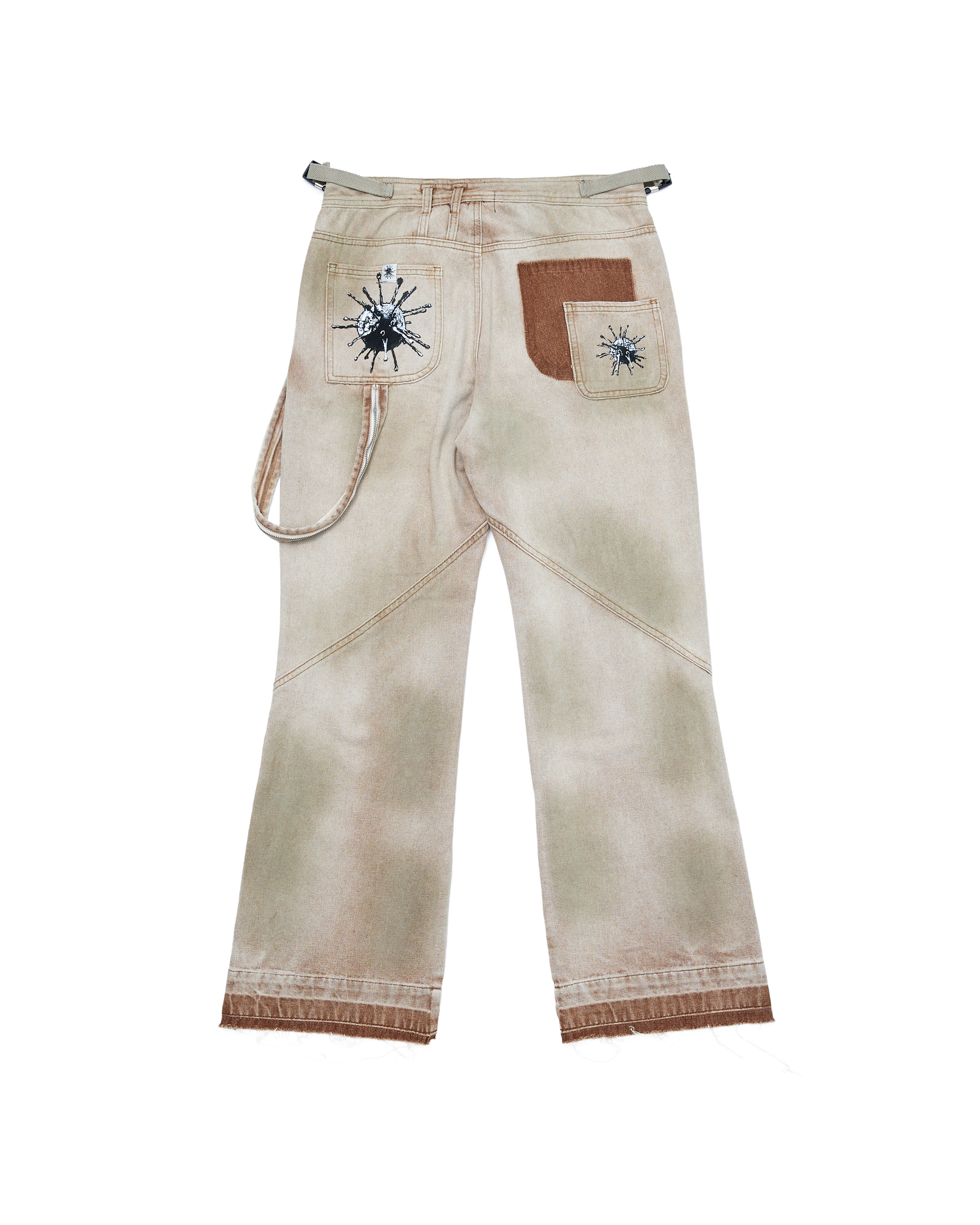 VIRUSWORLD 手繪丹寧褲