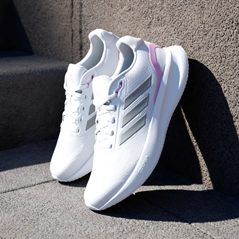 Adidas Runfalcon 5 女鞋 白銀色 愛迪達 三葉草 透氣 緩震 運動 慢跑鞋 JI3981