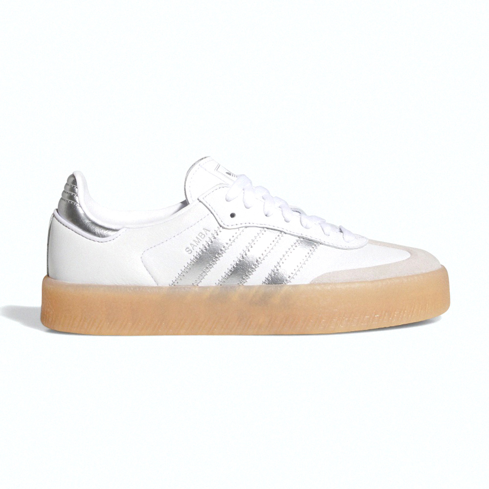 Adidas Sambae 女鞋 白銀色 愛迪達 德訓鞋 滑板 復古 膠底 運動 休閒鞋 JQ8412