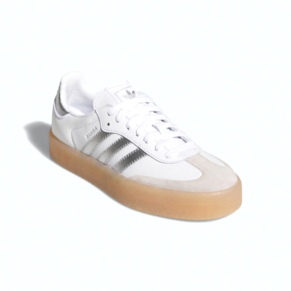 Adidas Sambae 女鞋 白銀色 愛迪達 德訓鞋 滑板 復古 膠底 運動 休閒鞋 JQ8412