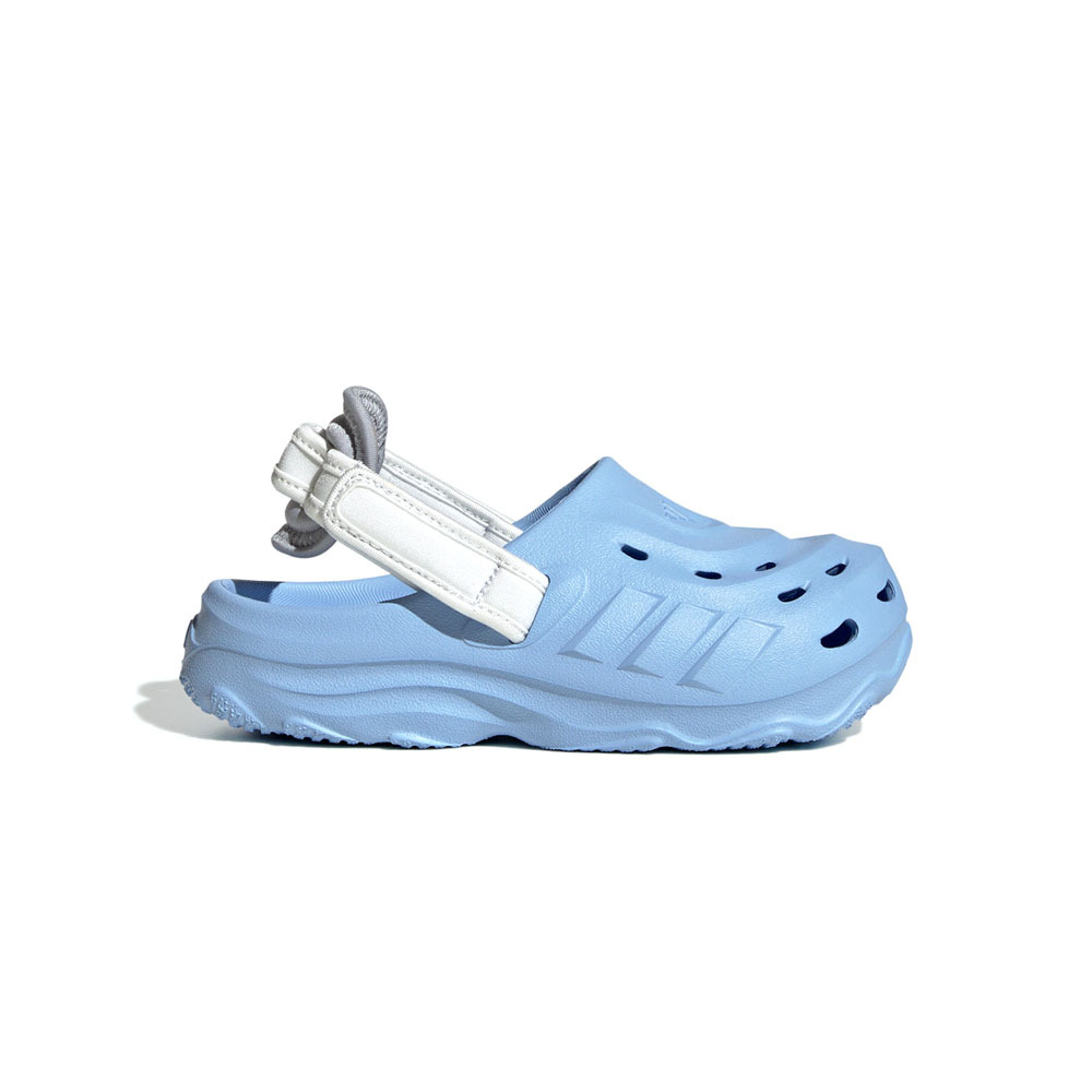 Adidas Maxxclog 中童 藍色 愛迪達 三葉草 套穿 固定帶 休閒 兒童 童鞋 涼鞋 JS3730