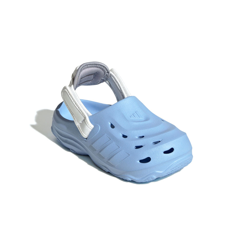 Adidas Maxxclog 中童 藍色 愛迪達 三葉草 套穿 固定帶 休閒 兒童 童鞋 涼鞋 JS3730