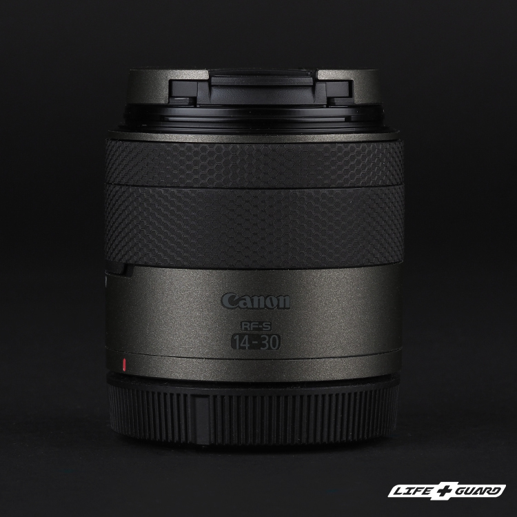 LIFE+GUARD Canon RF-S 14-30mm F4-6.3 IS STM PZ 貼膜正面展示圖，LIFE+GUARD 風格設計