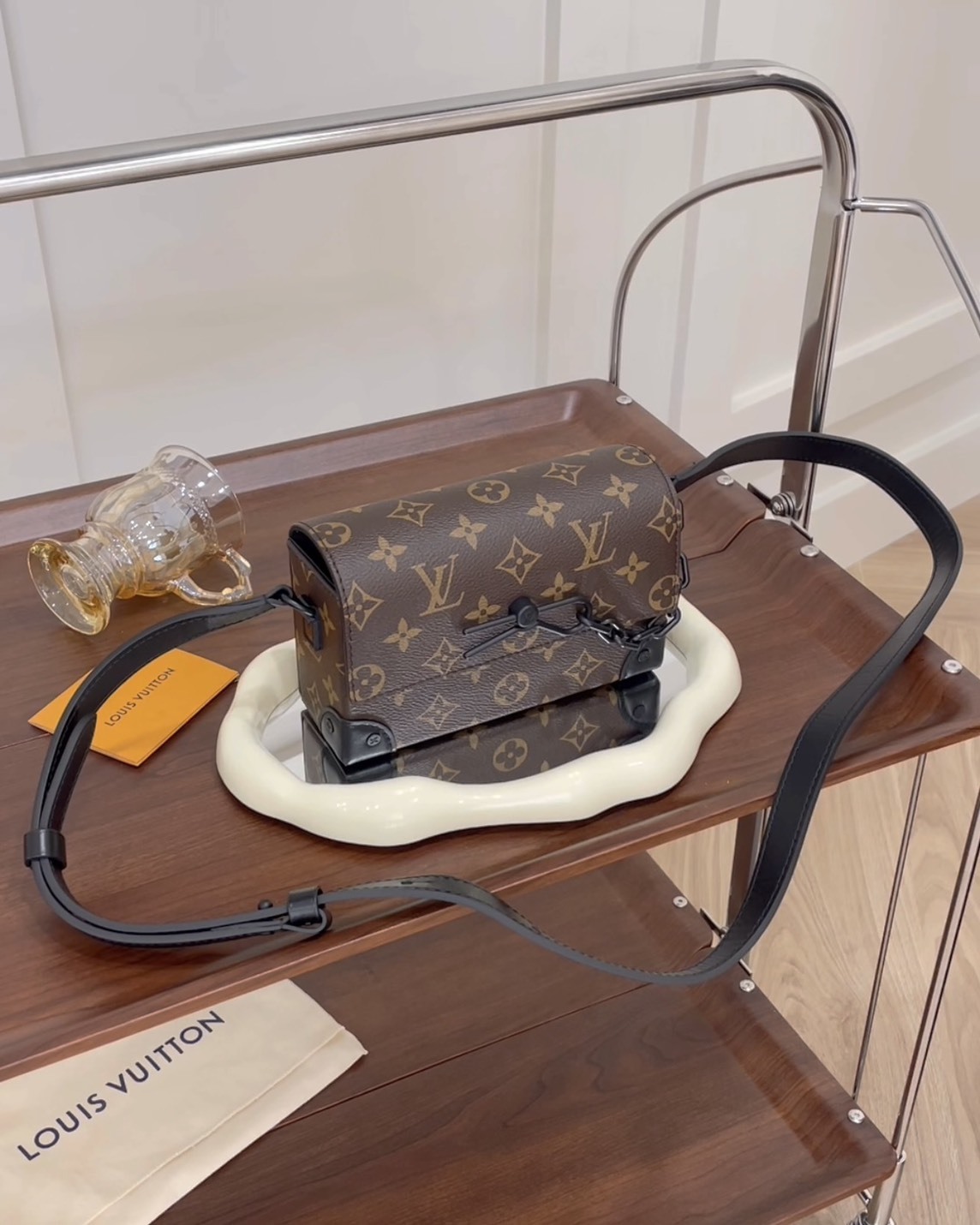 LV｜STEAMER 斜跨包 經典棕色老花 M83613