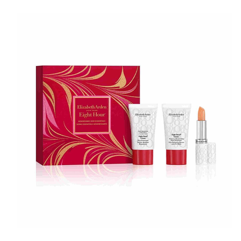 Elizabeth Arden 雅頓8小時保濕護膚套裝（潤澤面霜15ml+護手霜15ml+潤唇膏）紅盒