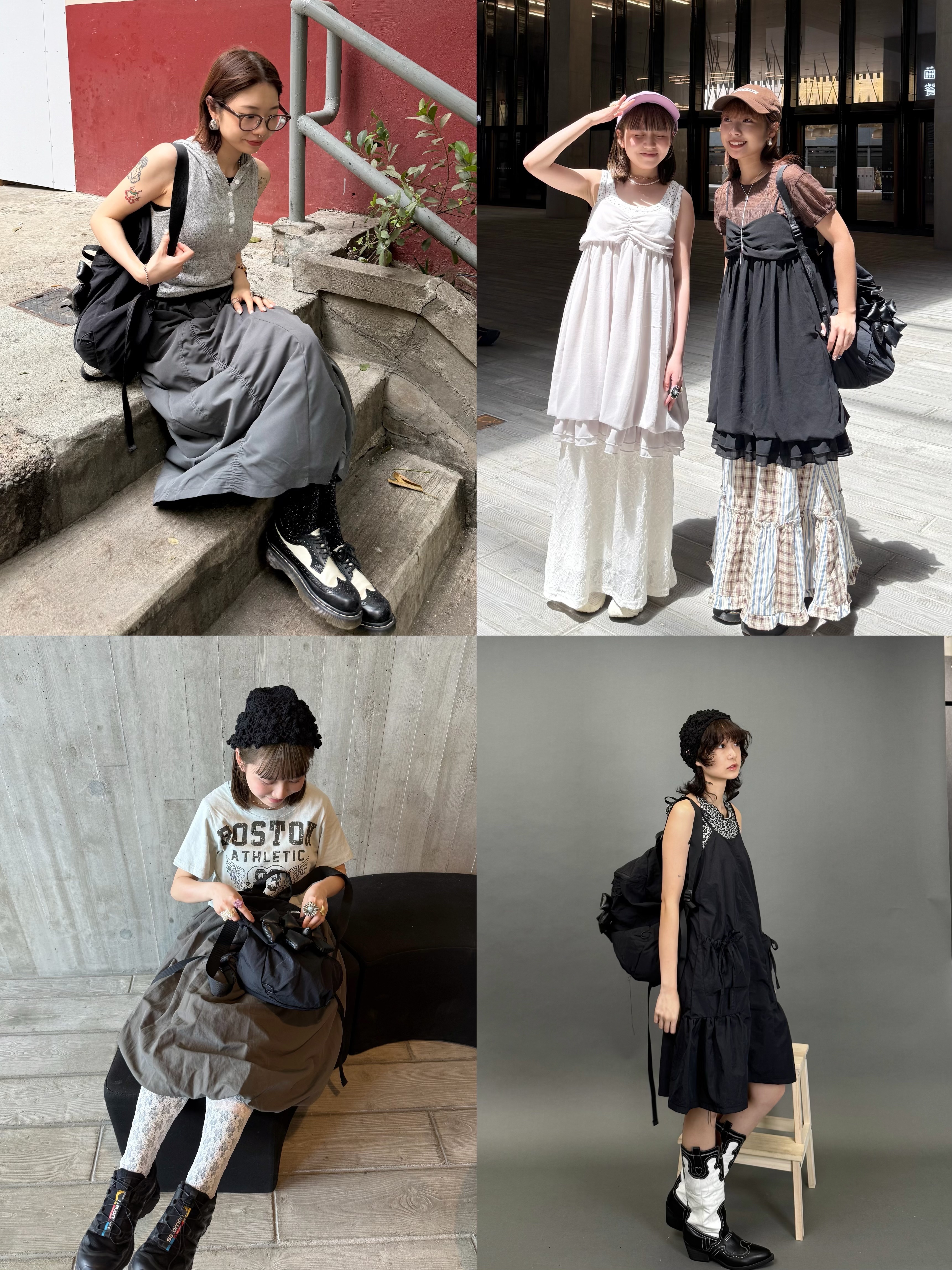 蝴蝶結/花花書包