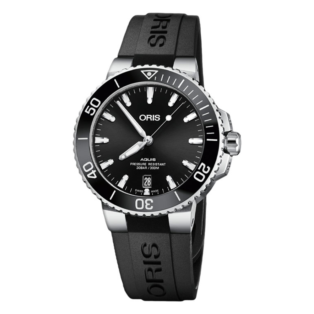 【ORIS 豪利時】01 733 7732 4134-07 4 21 64FC 日期顯示 單向旋轉錶圈 夜光 橡膠錶帶 機械 手錶