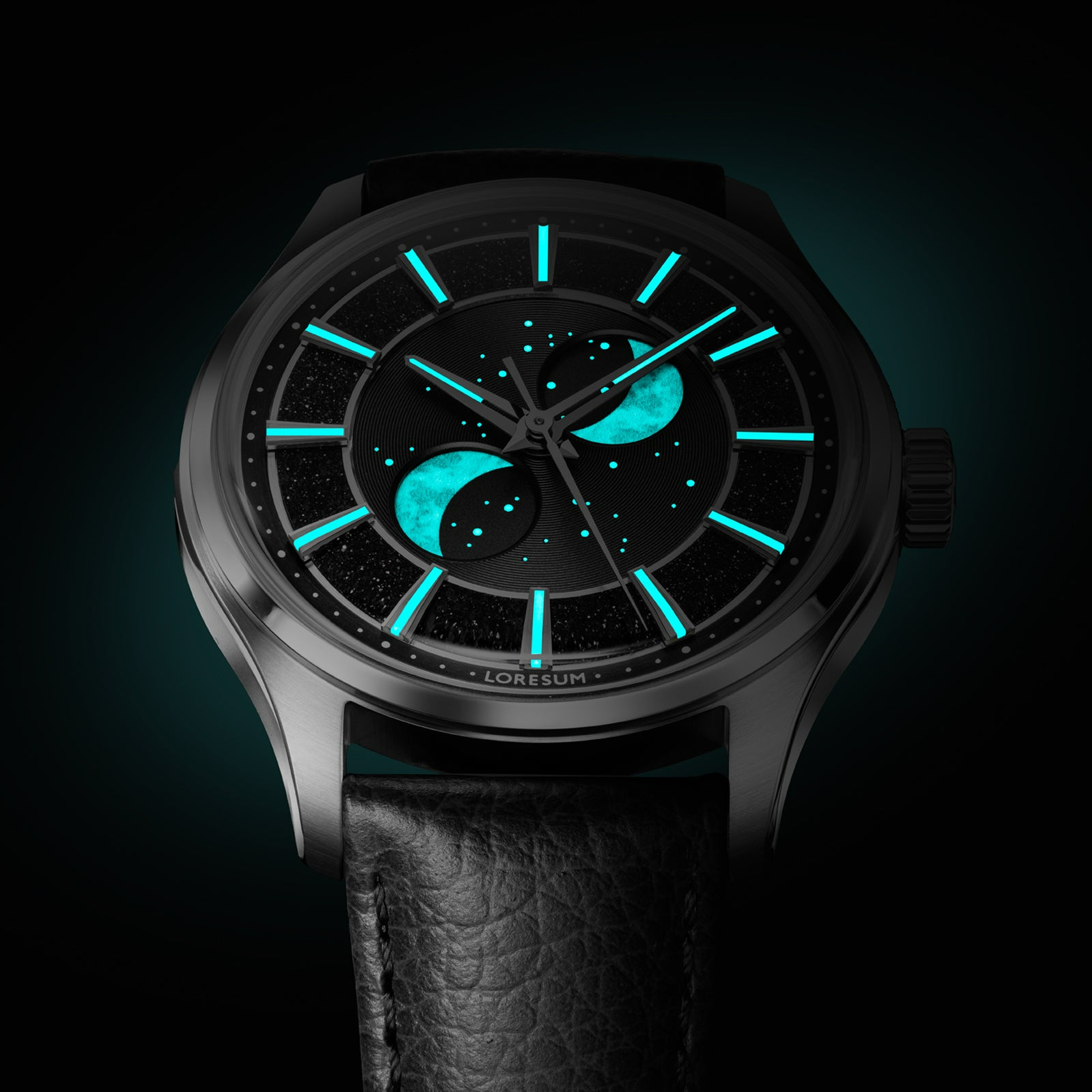 LS05 Double Moonphase Eclipse Black LS05-BK