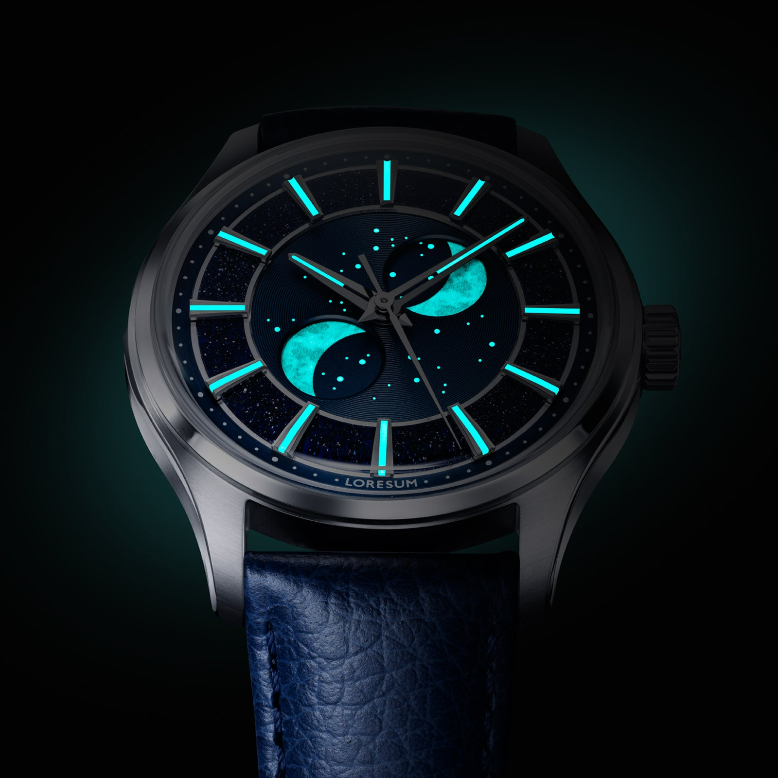 LS05 Double Moonphase Galactic Blue LS05-BL